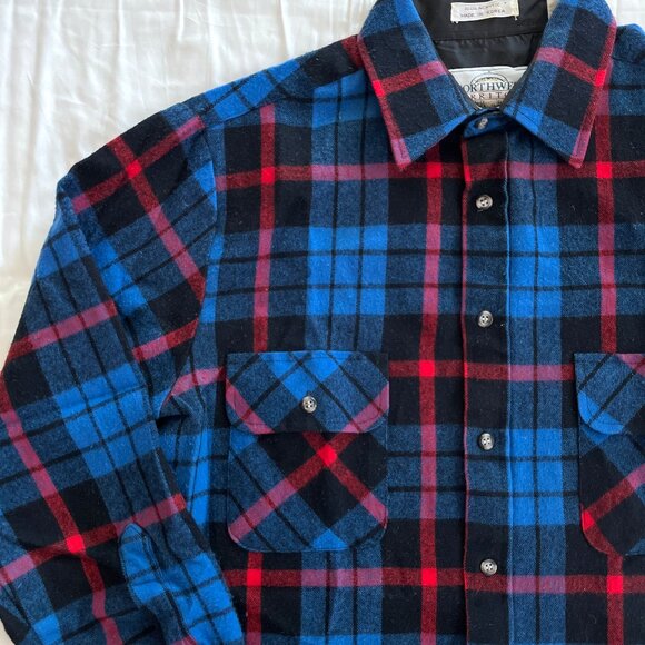 Northwest Territory Vintage 90's Plaid Flannel Medium Made In Korea - Picture 4 of 9